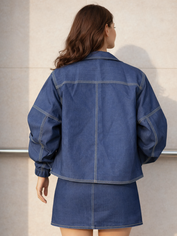 Denim 3 piece coord set with Jacket