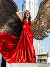 Red Satin Maxi Gown image 0