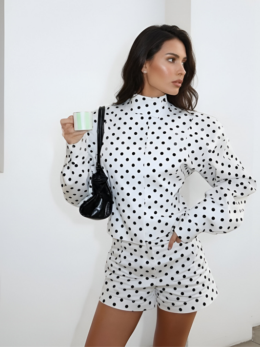 Polka Shirt with Shorts