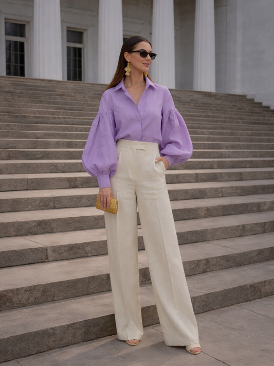 Summer linen Coords set - Lavender