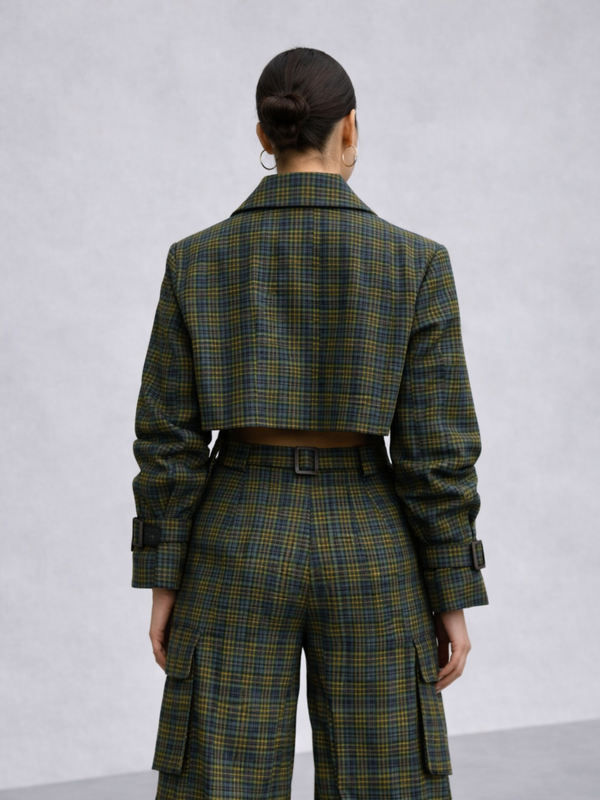 Natasha - Short Jacket with Flared Cargo Pants