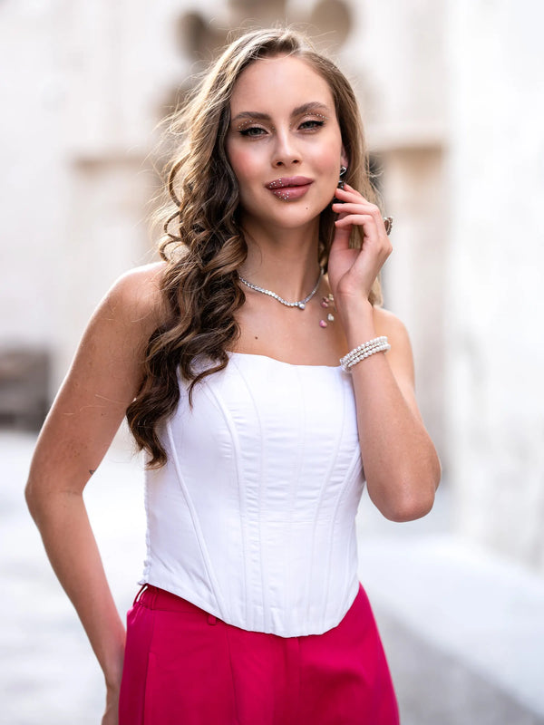 White Corset Top