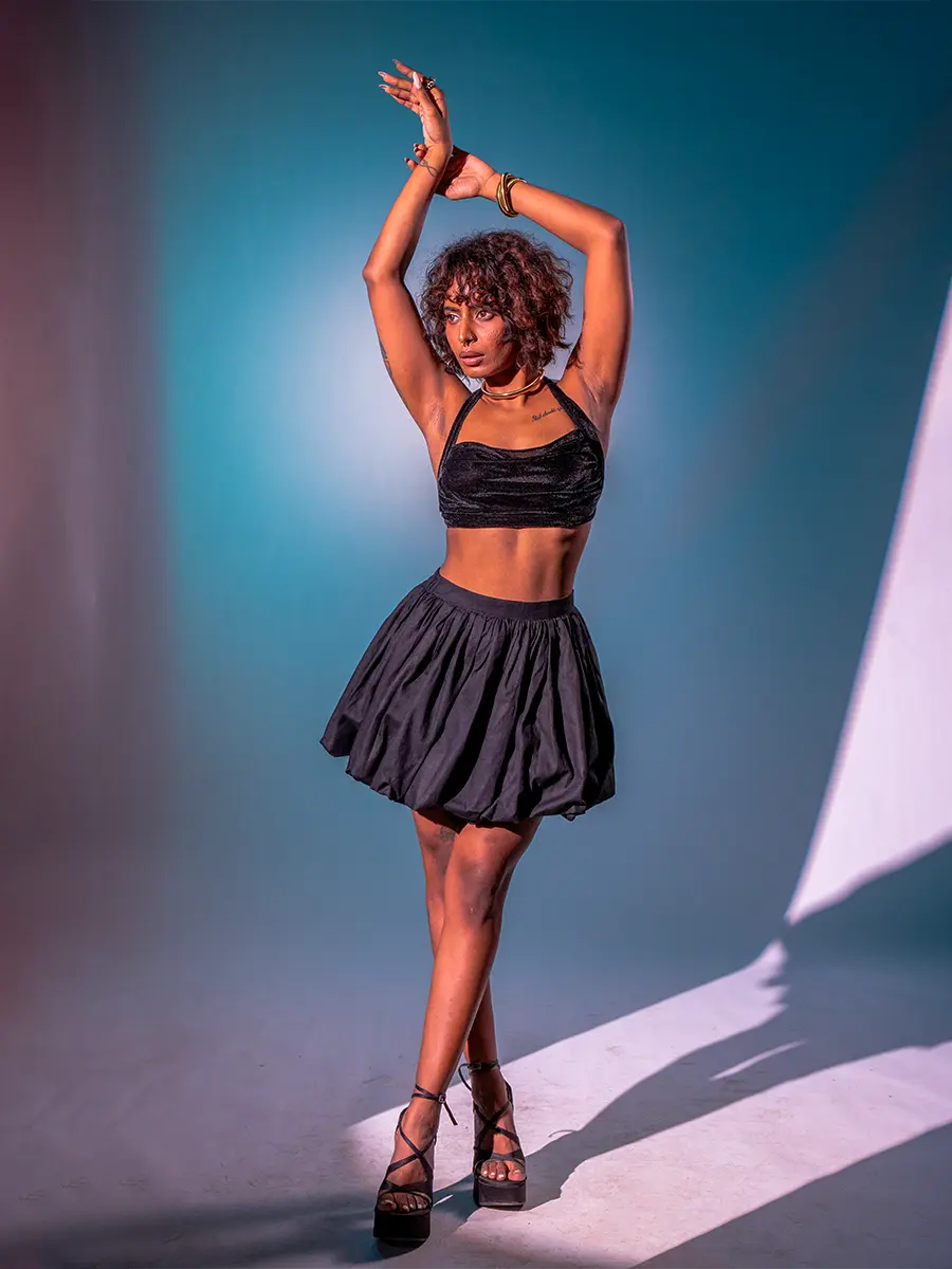 Black Bubble Skirt image 2