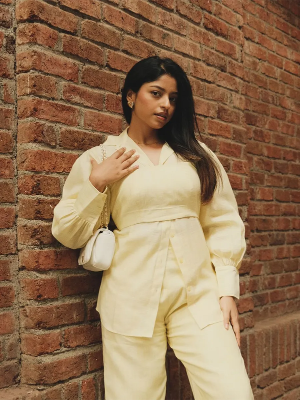 Butter Yellow 3 Piece Co-ord Set