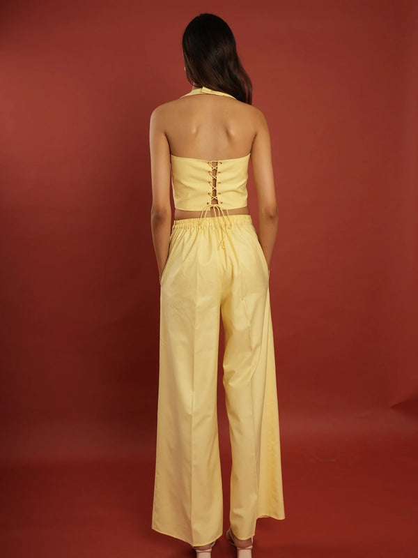 Butter Yellow Waistcoat & Trouser Coord Set