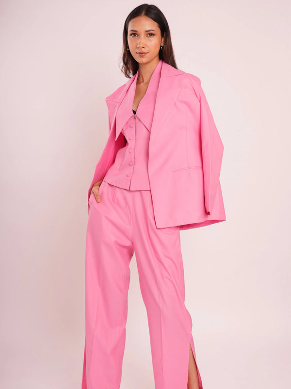 Contemporary Summer Blazer 3Pcs Coord Set