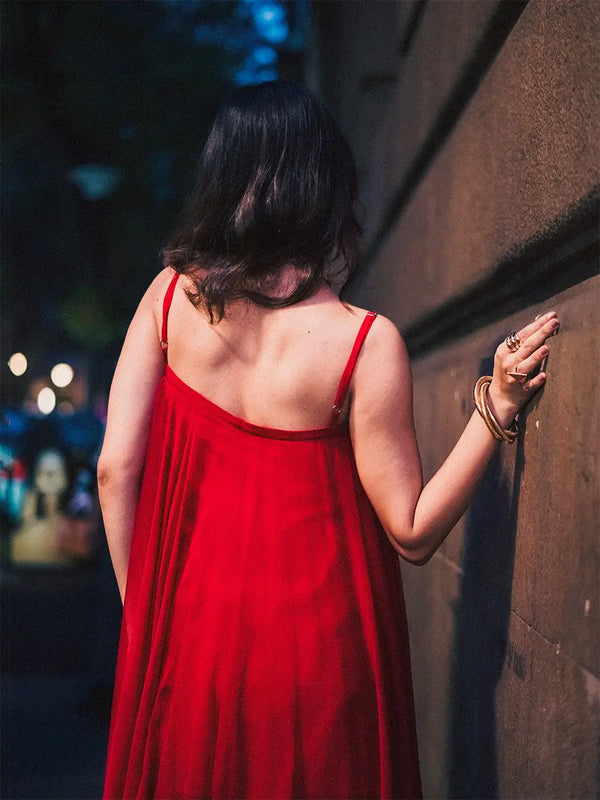 Red Handkerchief Dress