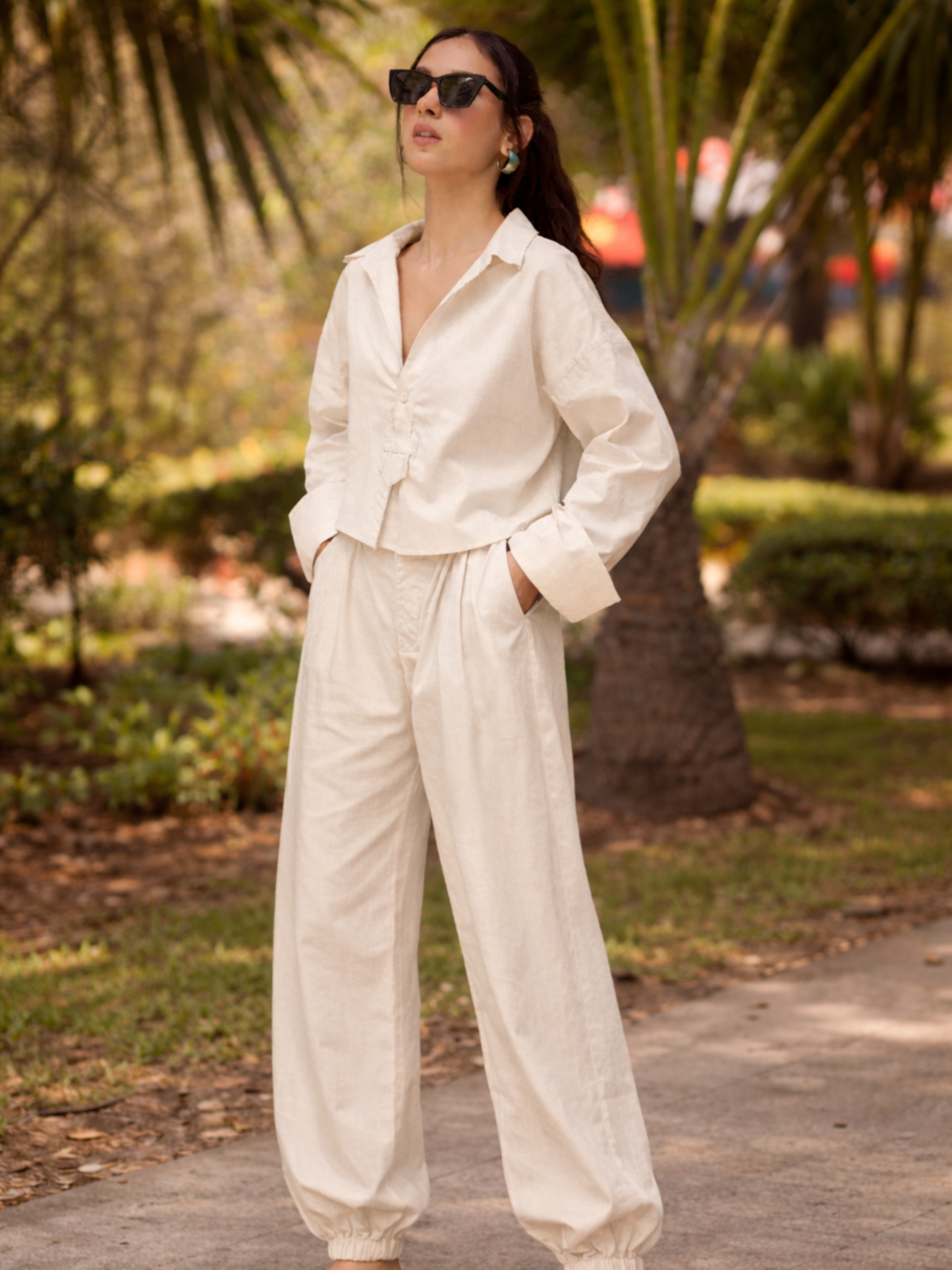 Summer Linen Shirt with Pants