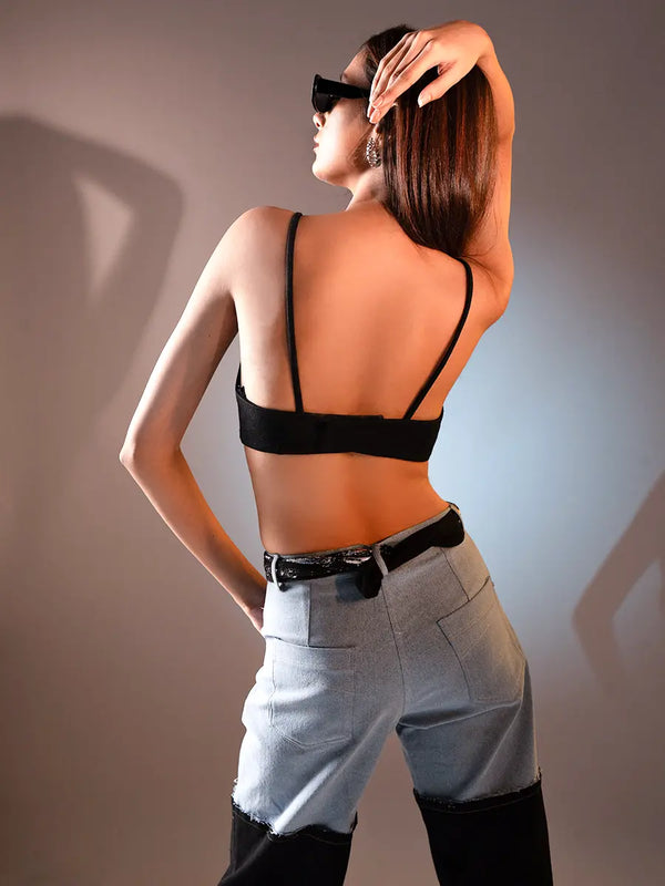 Black Bralette Crop Top