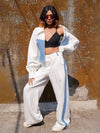 White & Denim Jacket Trouser Co-ord Set image 0