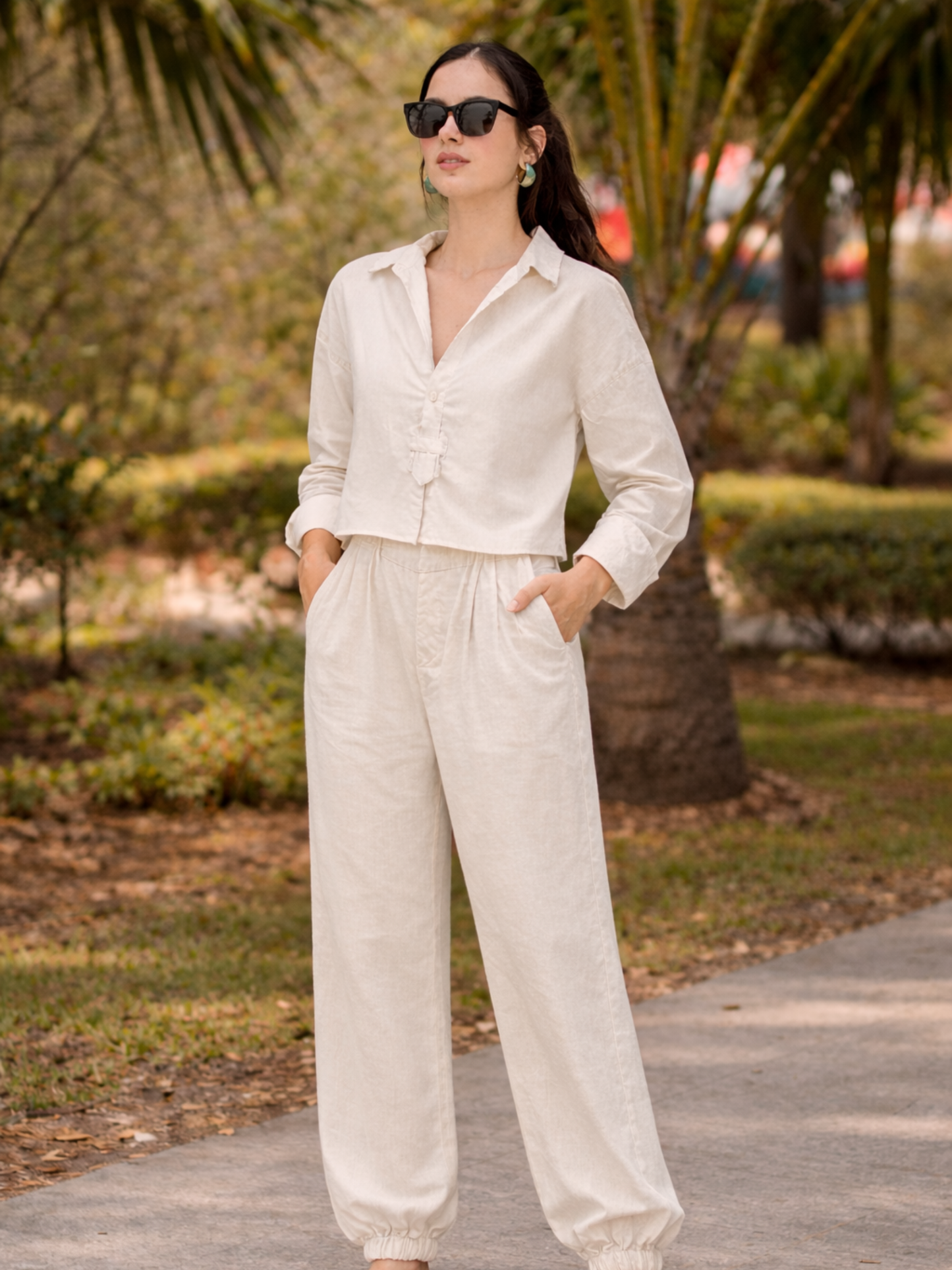 Summer Linen Shirt with Pants