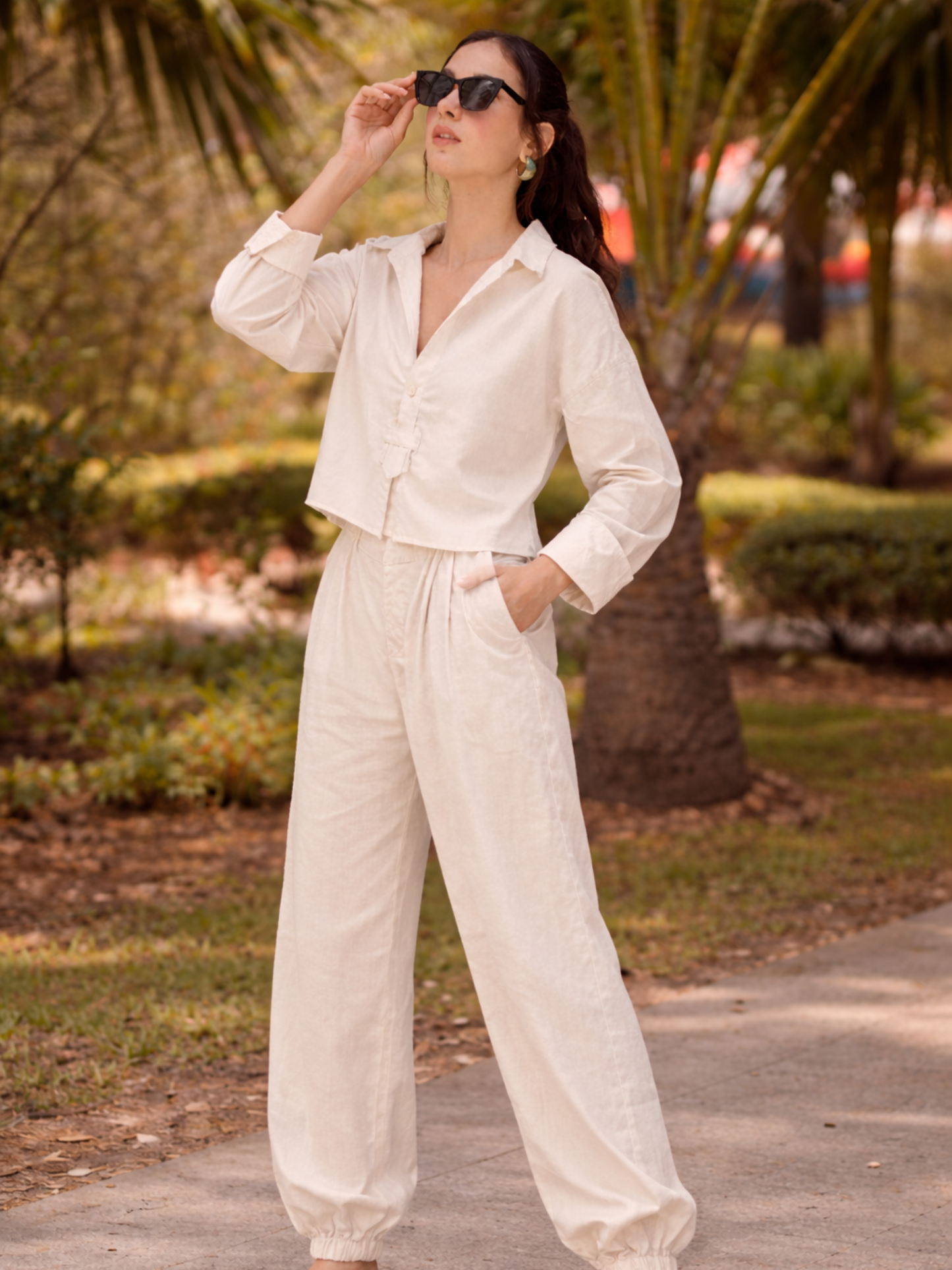 Summer Linen Shirt with Pants
