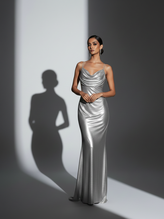 Silver Metallic Gown