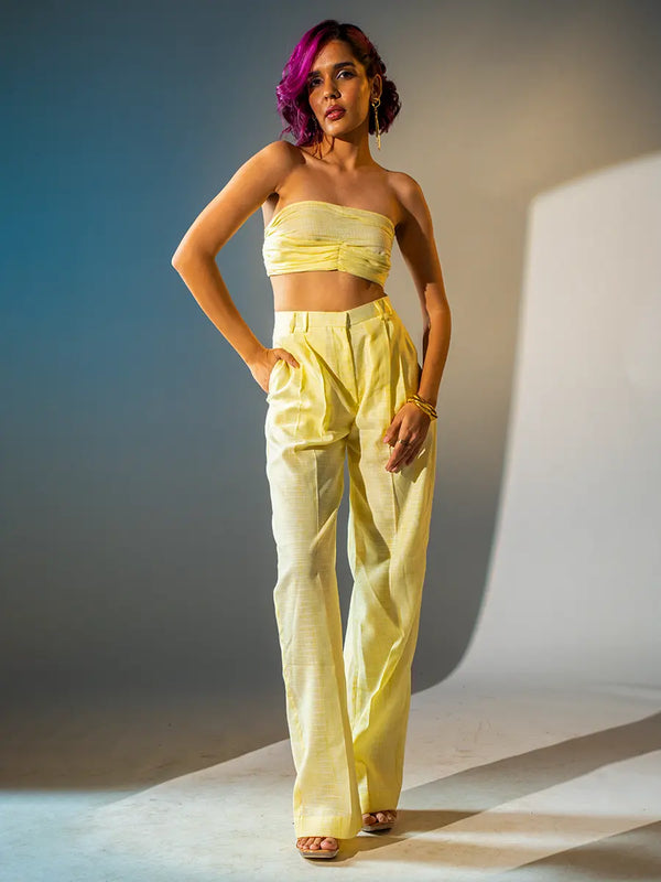 High Waisted Yellow Pants