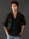 Black Shirt with Thread Detail image 0