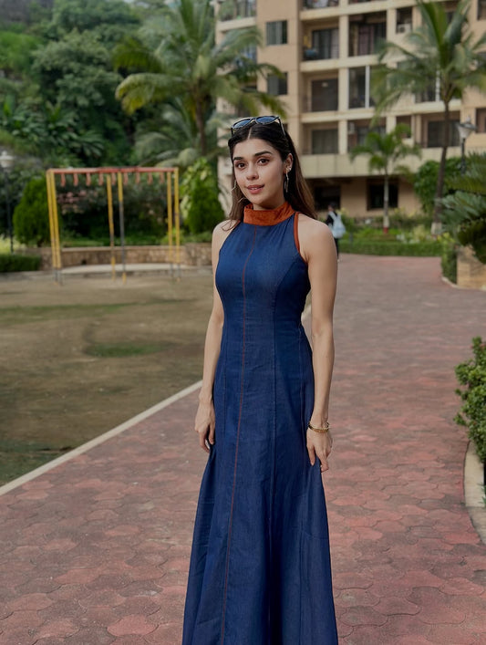 Denim Long Dress
