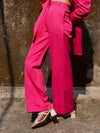 3 Piece Hot Pink Semi Formal Blazer with Crop Top and Trousers image 6