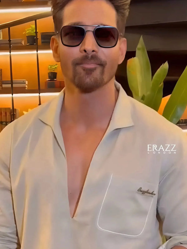 Harshvardhan’s Statement V Neck Shirt