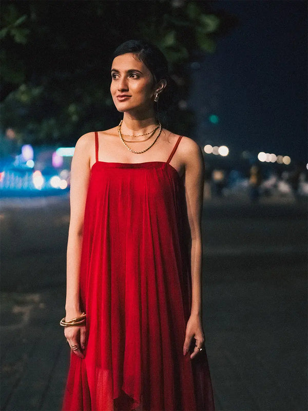 Red Handkerchief Dress