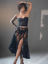 Black Lace Corset Top & Skirt image 0
