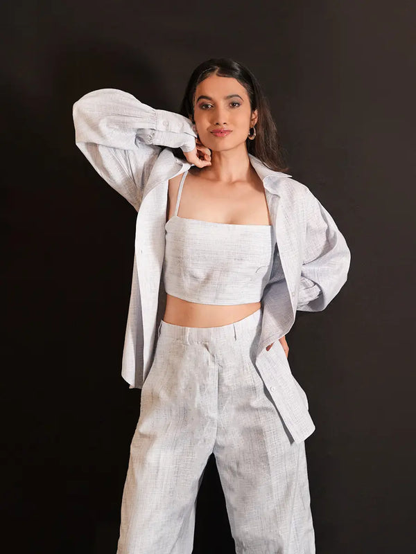 Light blue 3 piece co-ord set.