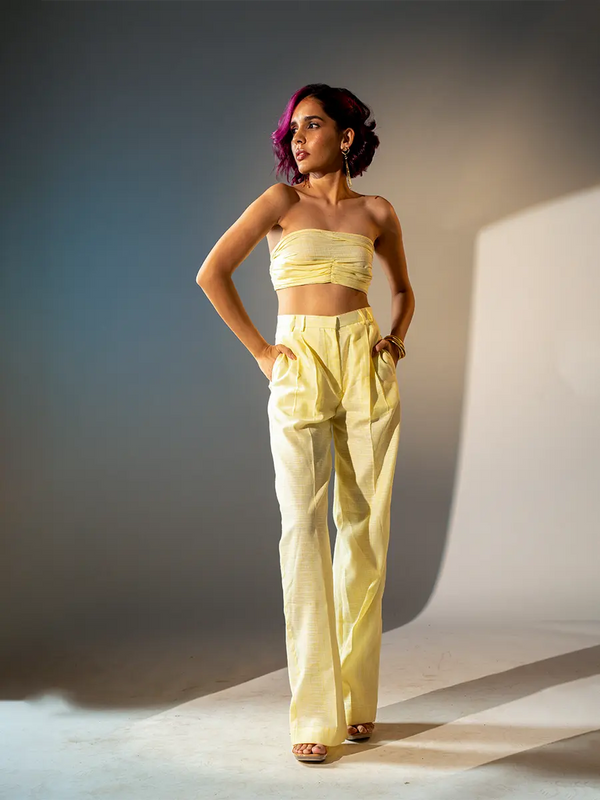 High Waisted Yellow Pants