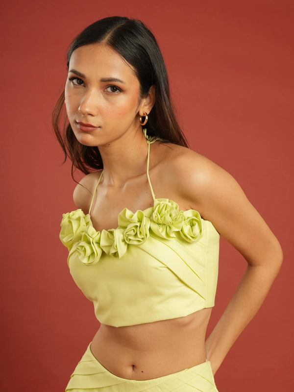 Summer Blossoms Pleated Trouser Coord Set