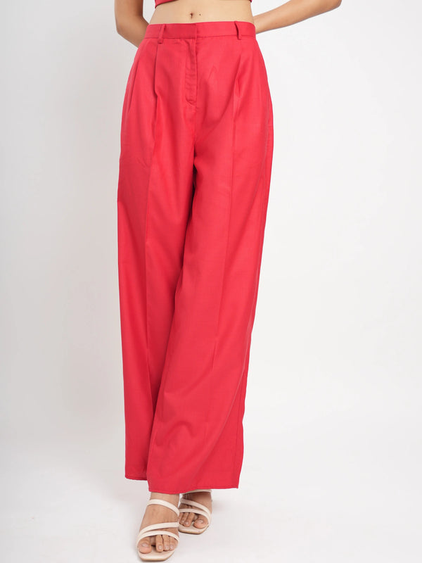 Pleated Trousers with Waistcoat Coord Set