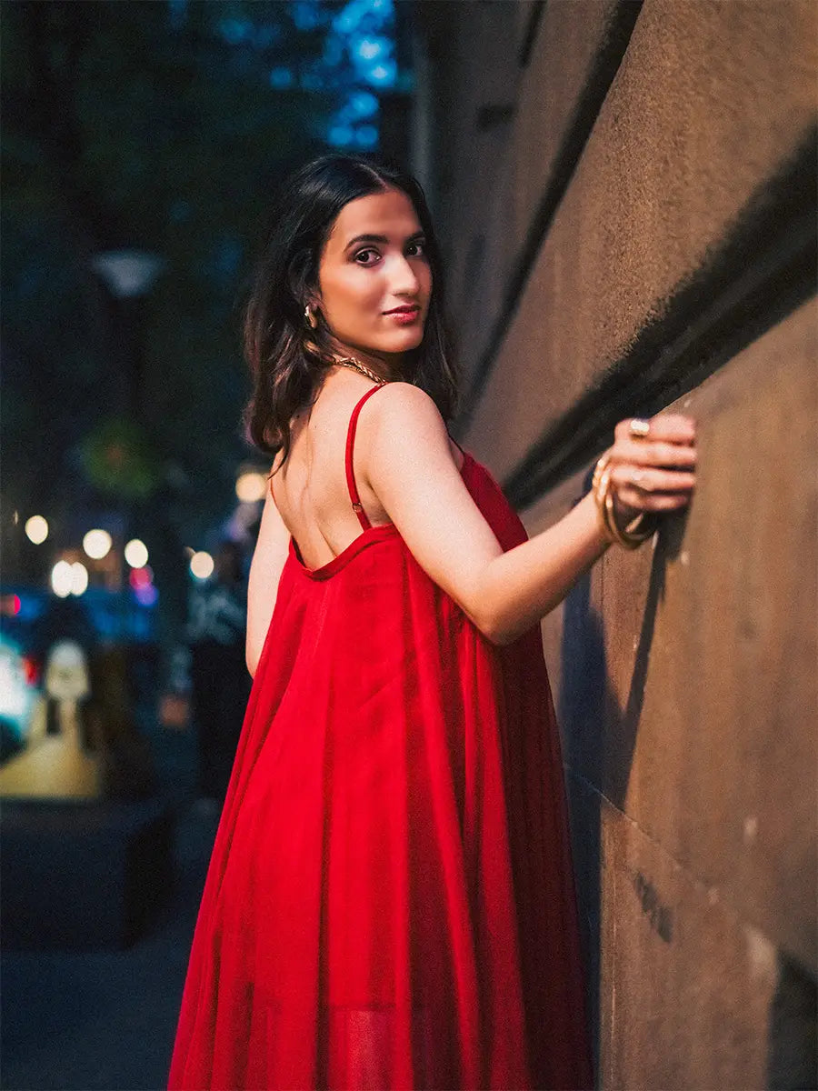 Red Handkerchief Dress Erazz London Red Handkerchief Dress Erazz London