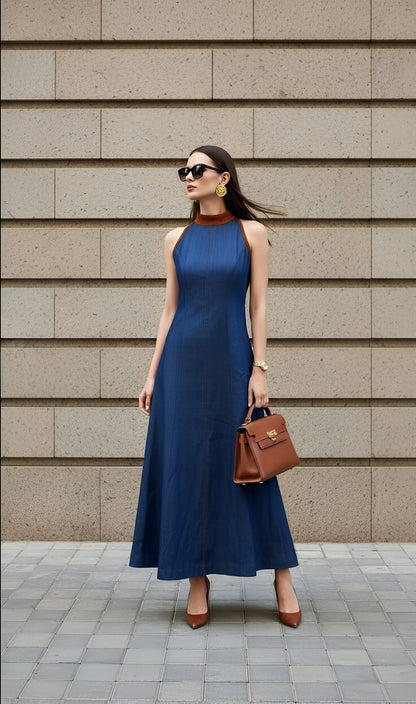 Denim Long Dress