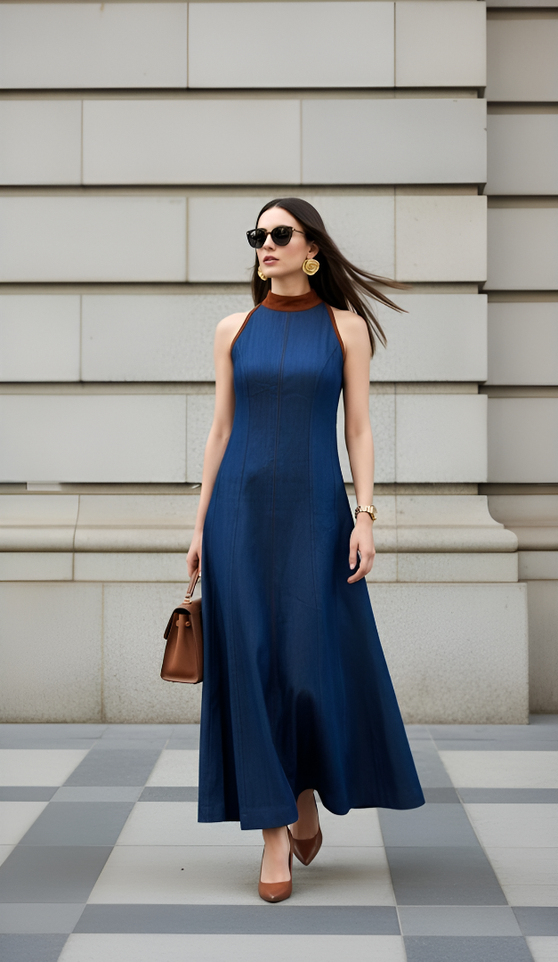 Denim Long Dress