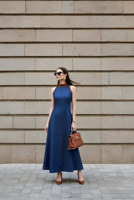 Denim Long Dress