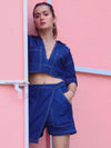 Urban Structured Denim Skorts and Loose Shirt image 5