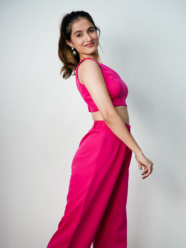 Pink Semi-Formal Crop Top