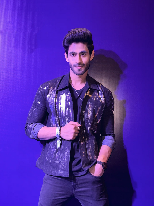 Metallic Black Denim Jacket