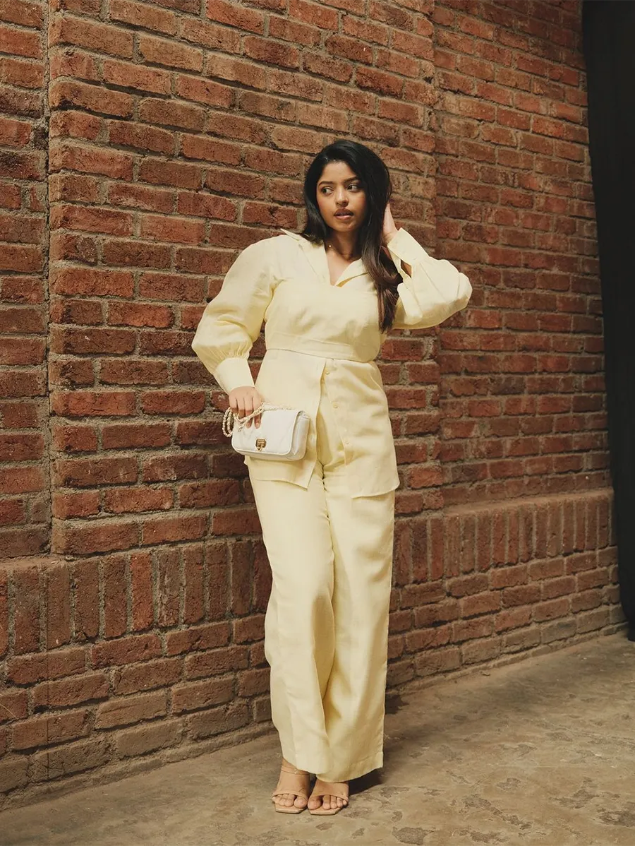 Yellow 3 Piece Co-ord Set image 4