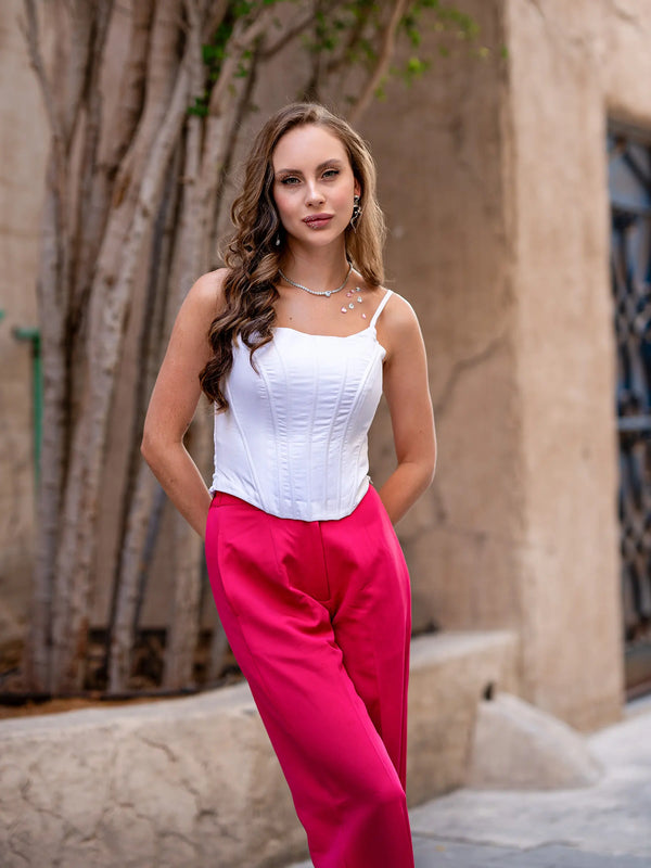 White Pink Semi-Formal Co-ord Set